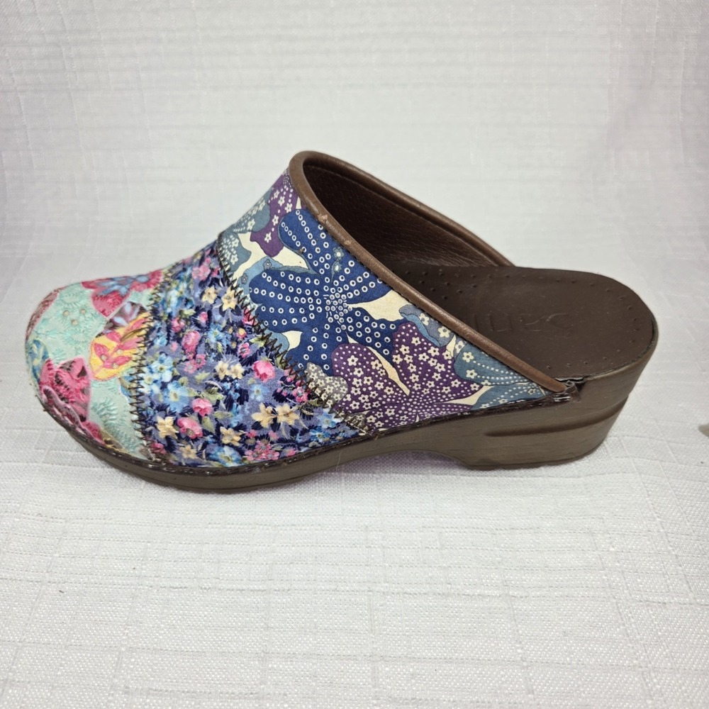 Sanita Quilt Patchwork Clogs Women's EU 36 US 6 Floral Tapestry Cottagecore Boho - Picture 7 of 11